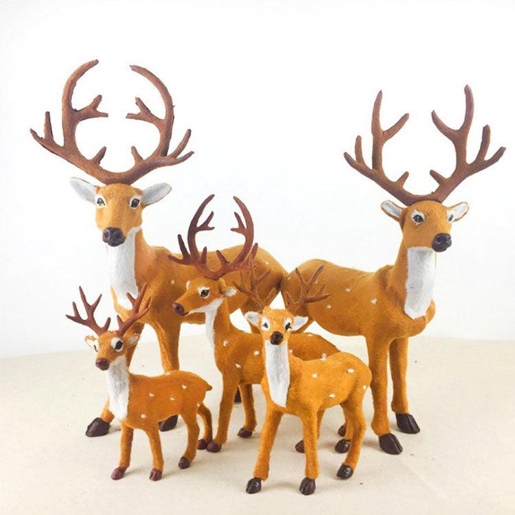 Christmas deer simulation elk Christmas window layout props desktop ornaments deer Christmas decorations - Nioor