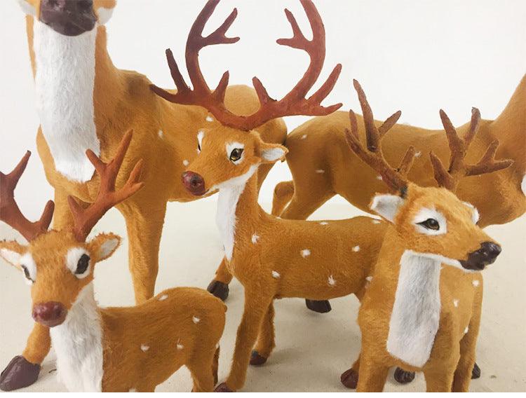 Christmas deer simulation elk Christmas window layout props desktop ornaments deer Christmas decorations - Nioor