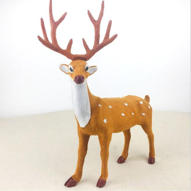 Christmas deer simulation elk Christmas window layout props desktop ornaments deer Christmas decorations - Nioor