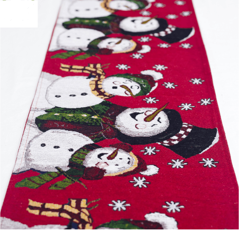 Christmas Elk Snowman Table Runner Merry Christmas Decorations - Nioor