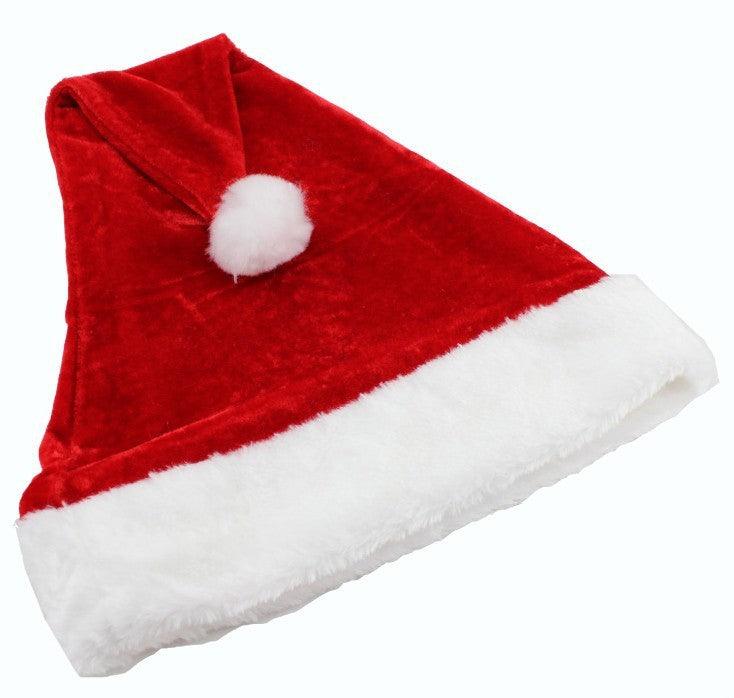 Christmas Goods Christmas Dense Velvet Short Plush Santa Hat New Super Soft Christmas Hat - Nioor