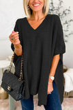 Cloak Cover V-neck Loose Sweater Top - Nioor