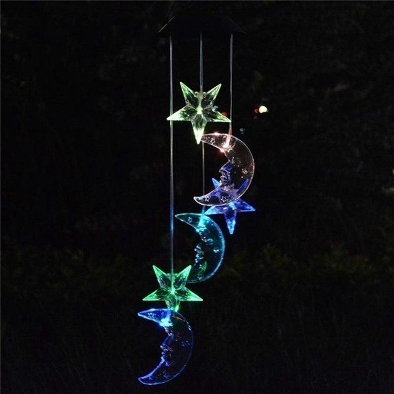 Color Changing Solar Power Wind Chime Crystal Ball Hummingbird Butterfly Waterproof Outdoor Windchime Light For Patio Yard Garde - Nioor