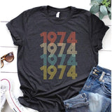 Color Printed Digital 1974T Shirt - Nioor