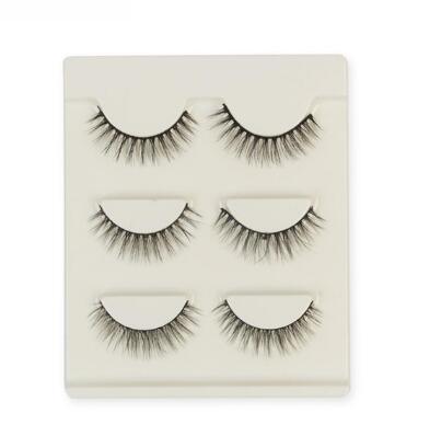 Compatible with Apple, 3 pair false eyelashes mink hair lashes Slim curly raised fake Eyelasehe extension Cilios Posticos makeup - Nioor