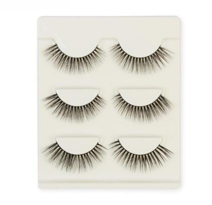 Compatible with Apple, 3 pair false eyelashes mink hair lashes Slim curly raised fake Eyelasehe extension Cilios Posticos makeup - Nioor