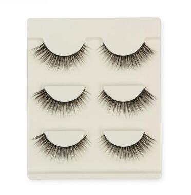 Compatible with Apple, 3 pair false eyelashes mink hair lashes Slim curly raised fake Eyelasehe extension Cilios Posticos makeup - Nioor