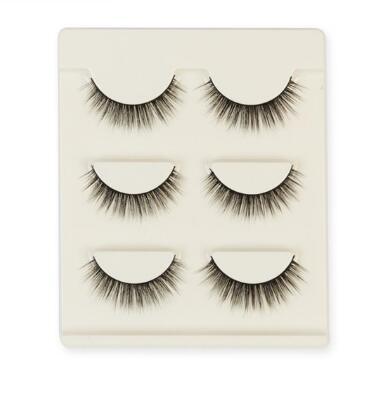 Compatible with Apple, 3 pair false eyelashes mink hair lashes Slim curly raised fake Eyelasehe extension Cilios Posticos makeup - Nioor