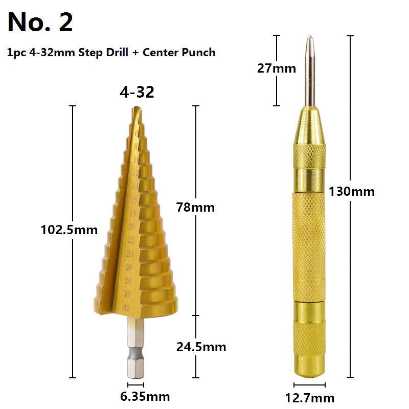 Cone drill bit punch set - Nioor