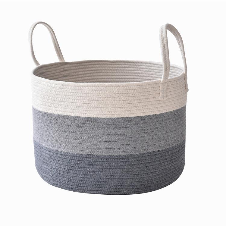 Cotton Rope Storage Basket Cotton Rope Basket, Toys, Sundries, Laundry Storage Basket - Nioor