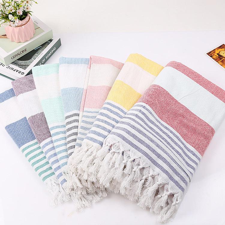 Cotton striped beach towel 100x180cm - Nioor