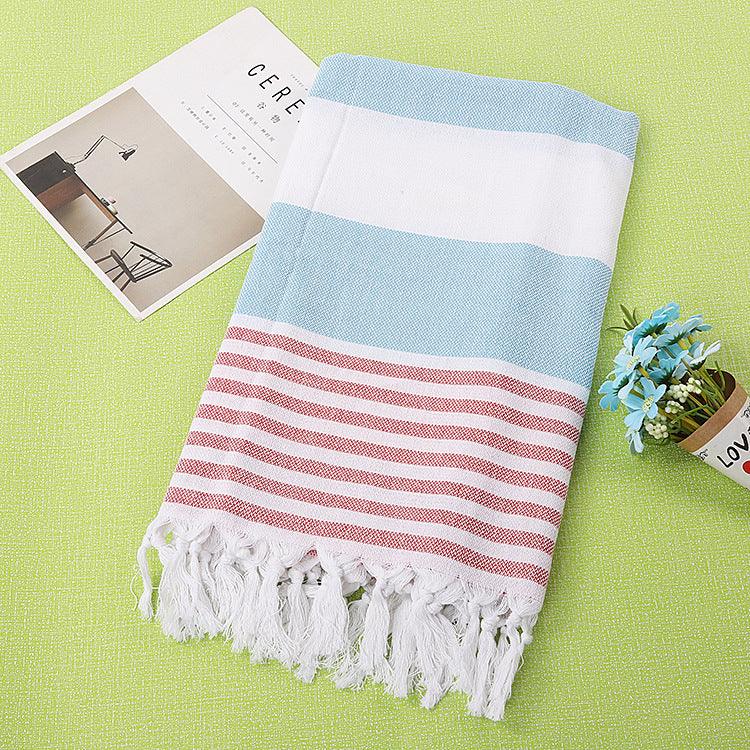 Cotton striped beach towel 100x180cm - Nioor