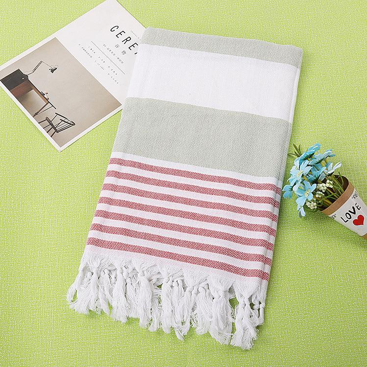 Cotton striped beach towel 100x180cm - Nioor