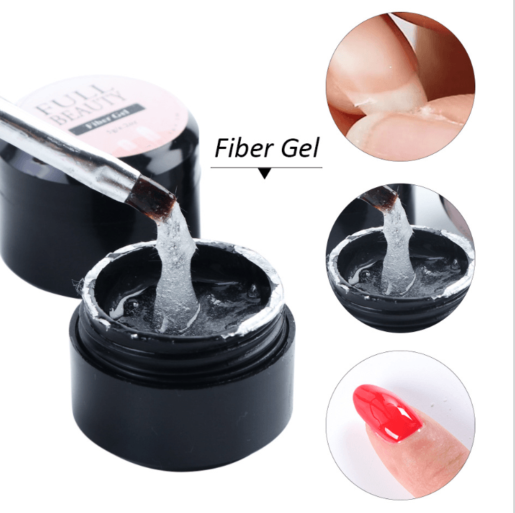 Creacked Repair Glue Nail Fiber Silk Extension Gel Fiberglass Poly UV Builder Gel Polish Manicure Art Prolonged Tool - Nioor