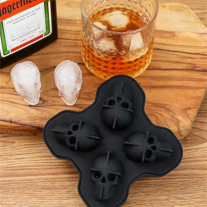 Creative 3D Skull Mold Ice Cube Tray Silicone Mold Soap Candle Moulds Sugar Craft Tools Bakeware Chocolate Moulds - Nioor