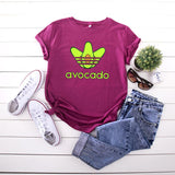 Creative Funny Avocado Casual Short-sleeved Women's T-shirt - Nioor