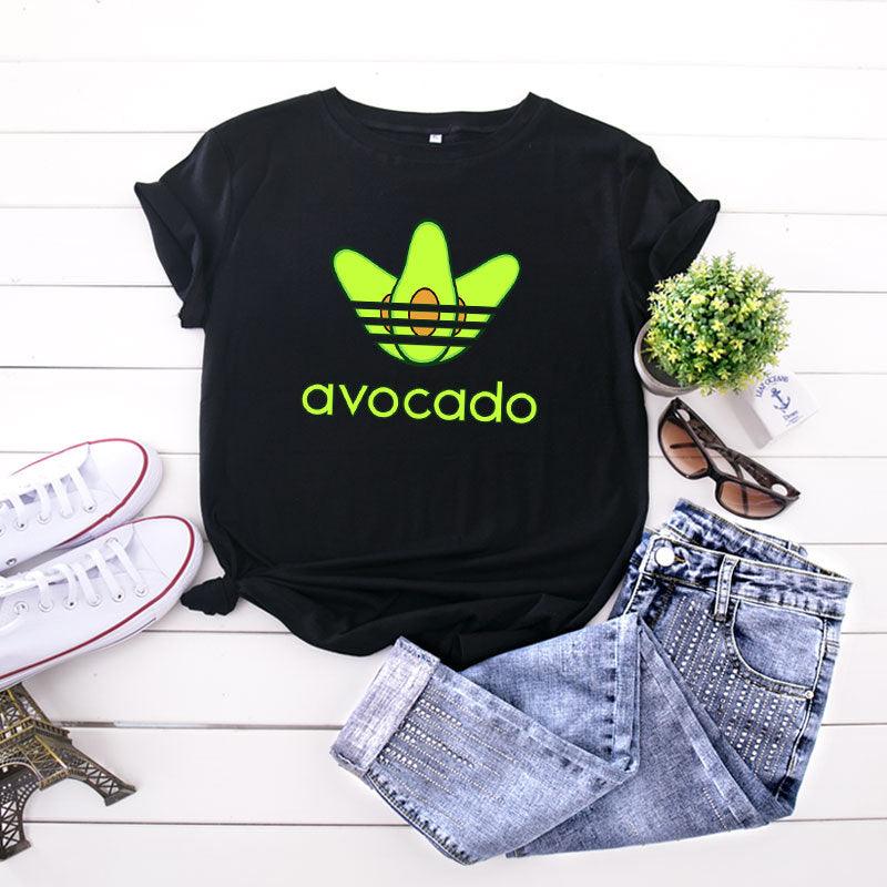 Creative Funny Avocado Casual Short-sleeved Women's T-shirt - Nioor