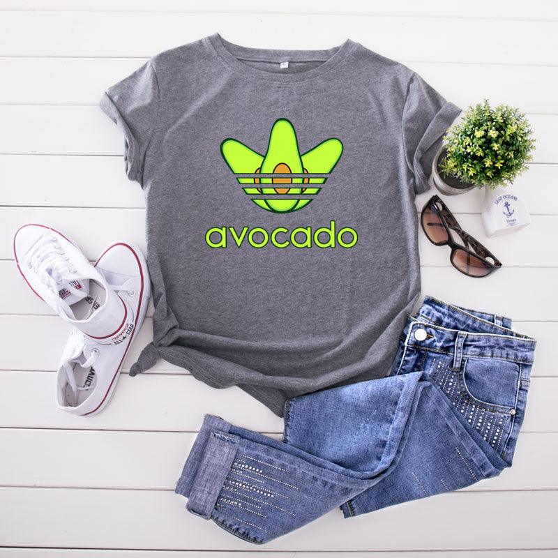 Creative Funny Avocado Casual Short-sleeved Women's T-shirt - Nioor