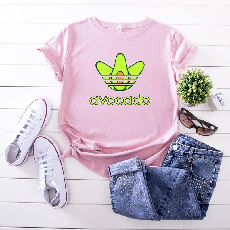 Creative Funny Avocado Casual Short-sleeved Women's T-shirt - Nioor