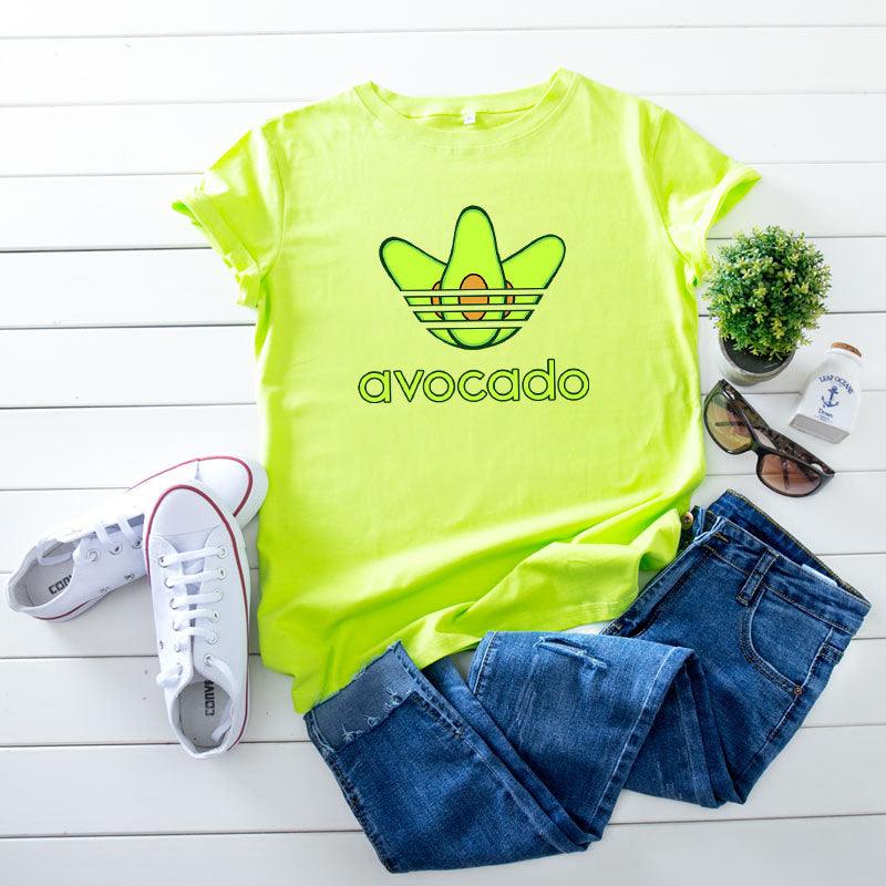 Creative Funny Avocado Casual Short-sleeved Women's T-shirt - Nioor