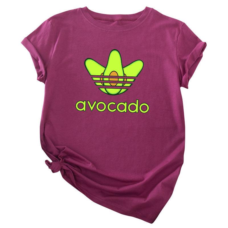 Creative Funny Avocado Casual Short-sleeved Women's T-shirt - Nioor