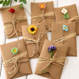 Creative kraft dried flower greeting card - Nioor