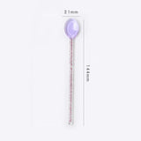 Creative Milk Dessert Spoon Colorful Transparent High Temperature Resistant Glass - Nioor