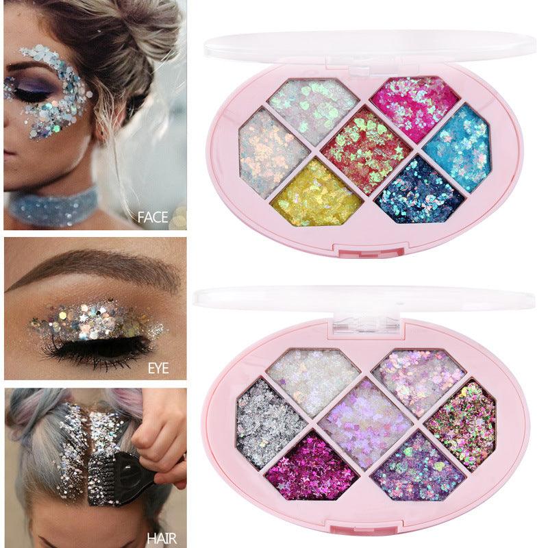 Creative Seven Color Glitter Powder Eyeshadow Palette - Nioor