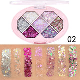 Creative Seven Color Glitter Powder Eyeshadow Palette - Nioor