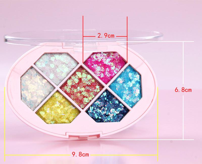 Creative Seven Color Glitter Powder Eyeshadow Palette - Nioor