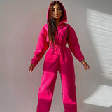 Cross-border Hot Sale Amazon Ebay Hot Sale Popular Sports Casual Women's Hooded Jumpsuit One-piece Suit - Nioor