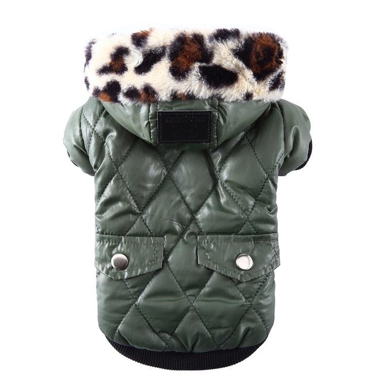 Cross-border pet supplies pet clothes dog clothes autumn and winter fur collar coat pet dog clothing - Nioor