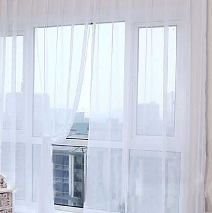 Curtains Solid Tulle Modern Curtains For Living Room Transparent Tulle Curtains Window Sheer For The Bedroom - Nioor