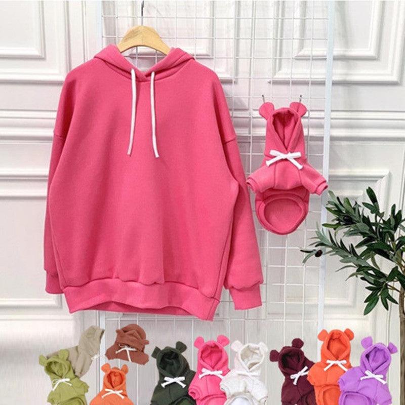 Cute Bear Ear Pet Hooded Sweater Parent-child Outfit - Nioor