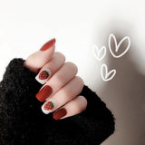 Cute Short Fake Nails Finished Nail Patch - Nioor