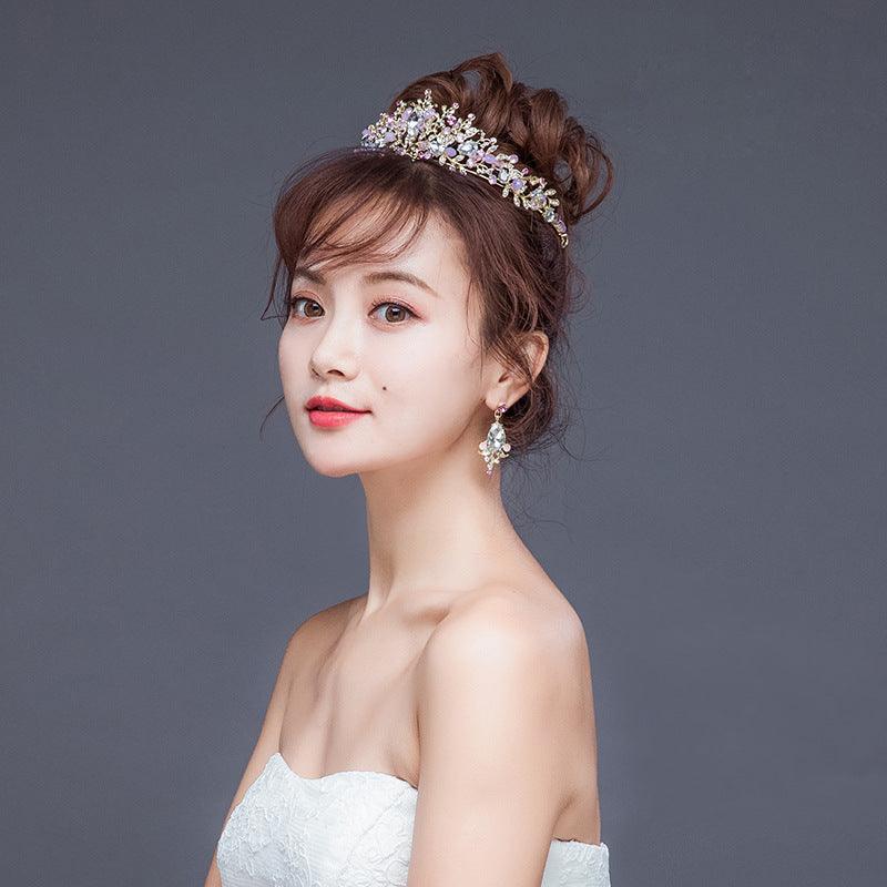 Bride Crystal Crown Hair Accessory - Nioor