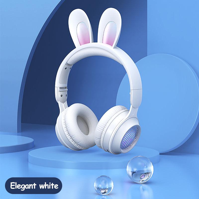 Rabbit Ear Headphones Wireless Luminous Extendable Wheat Headphones - Nioor