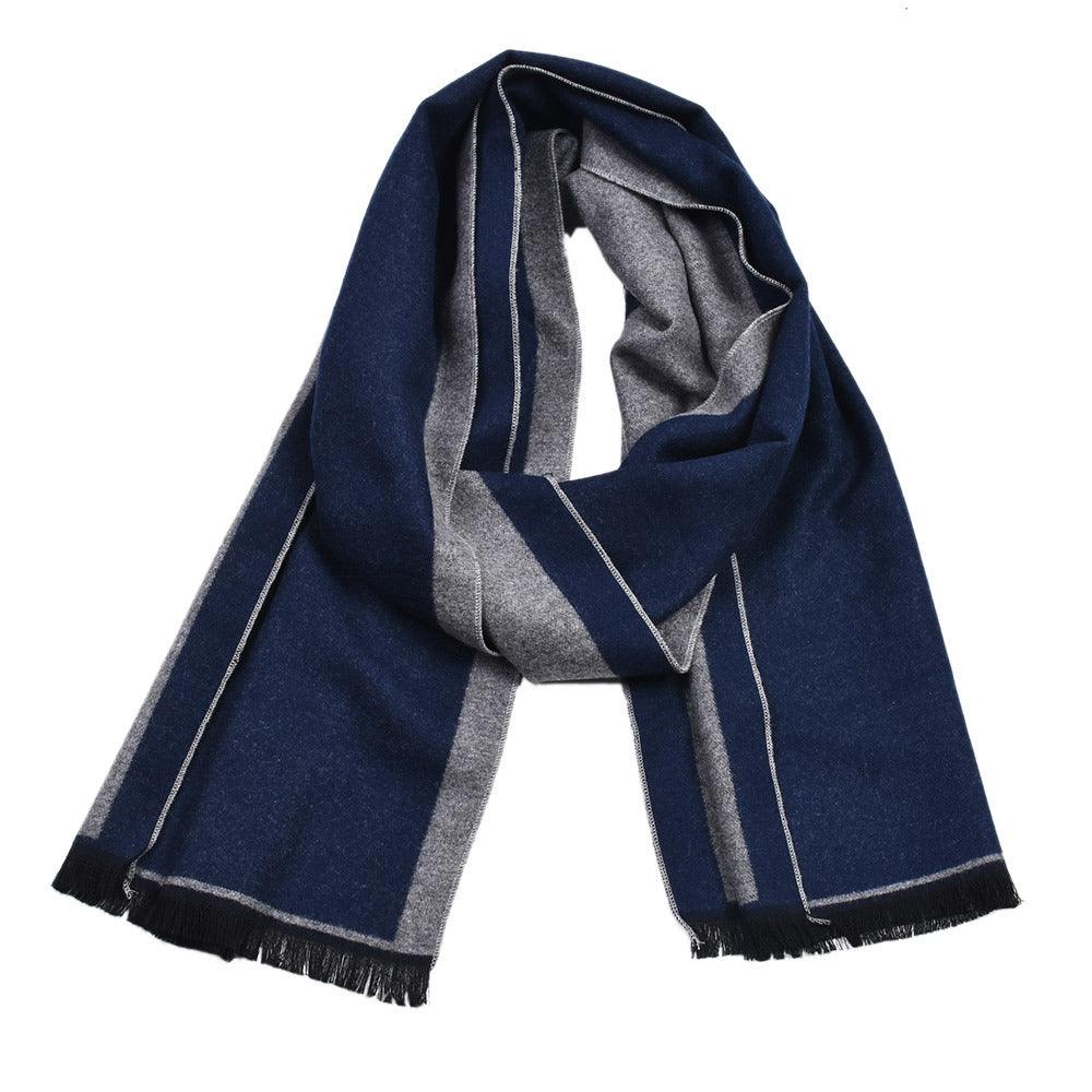 Fashionable Men's Cashmere Warm Contrast Scarf - Nioor