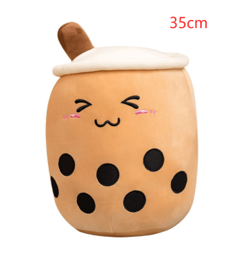 Cute Fruit Drink Plush Stuffed Soft Strawberry Milk Tea Plush Boba Tea Cup Toy Bubble Tea Pillow Cushion Kids Gift - Nioor