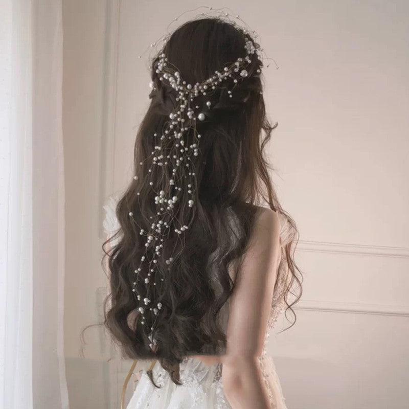 Bridal Headdress Handmade Pearl Fairy Hairband Super Fairy - Nioor