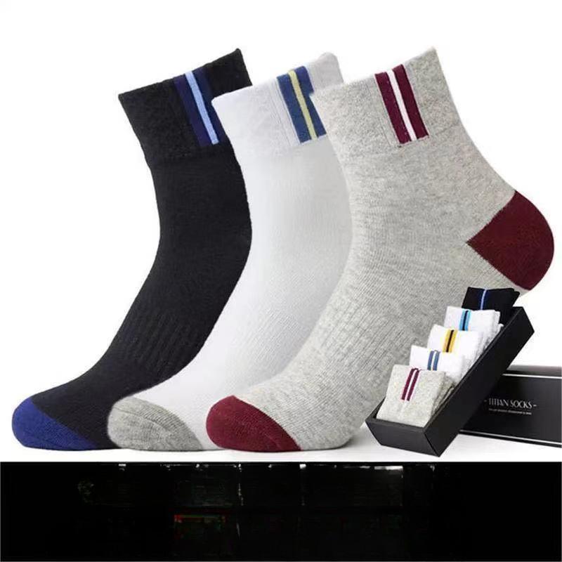 Winter Socks Men's Cotton Spot Cylinder Solid Color - Nioor