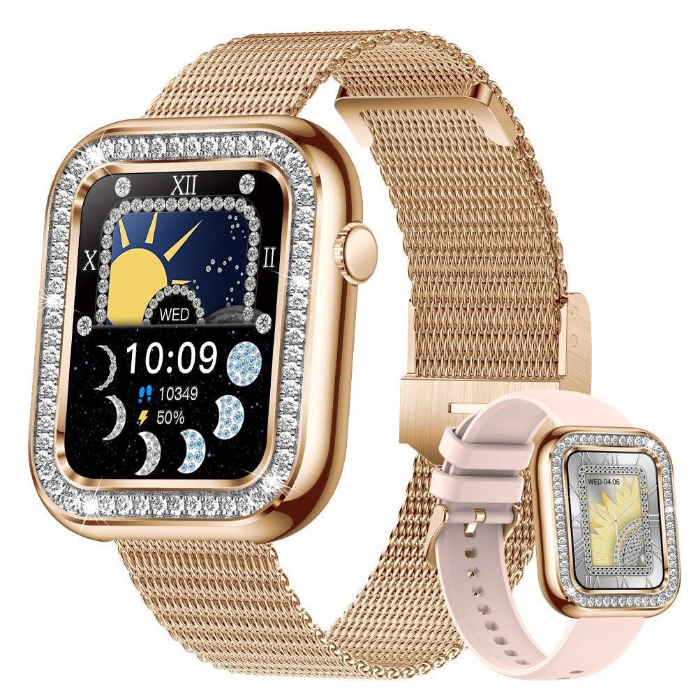 New Square Fashion Women Smart Wristwatch Diamond Waterproof - Nioor