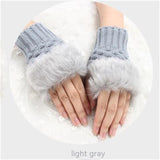 Thermal Women's Half Finger Polyester Gloves - Nioor