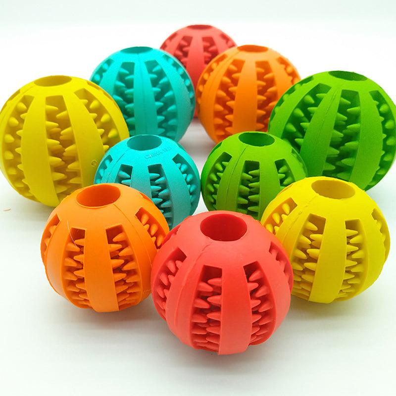 Pet Slow Feeder Dog Toy Cute Funny Rubber Dog Ball Toy - Nioor