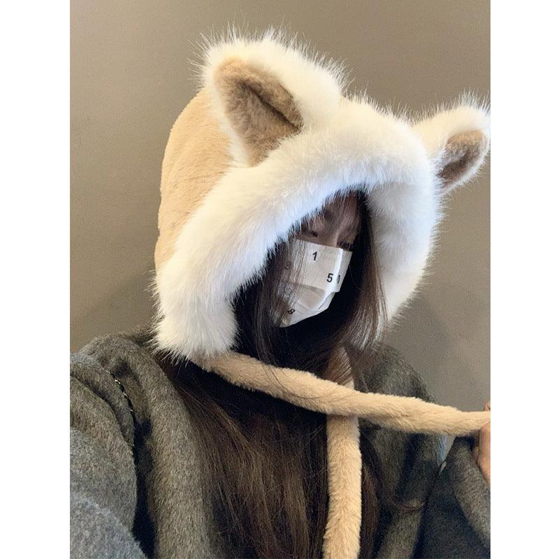 Cute Fox Ears Plush Hat For Women - Nioor