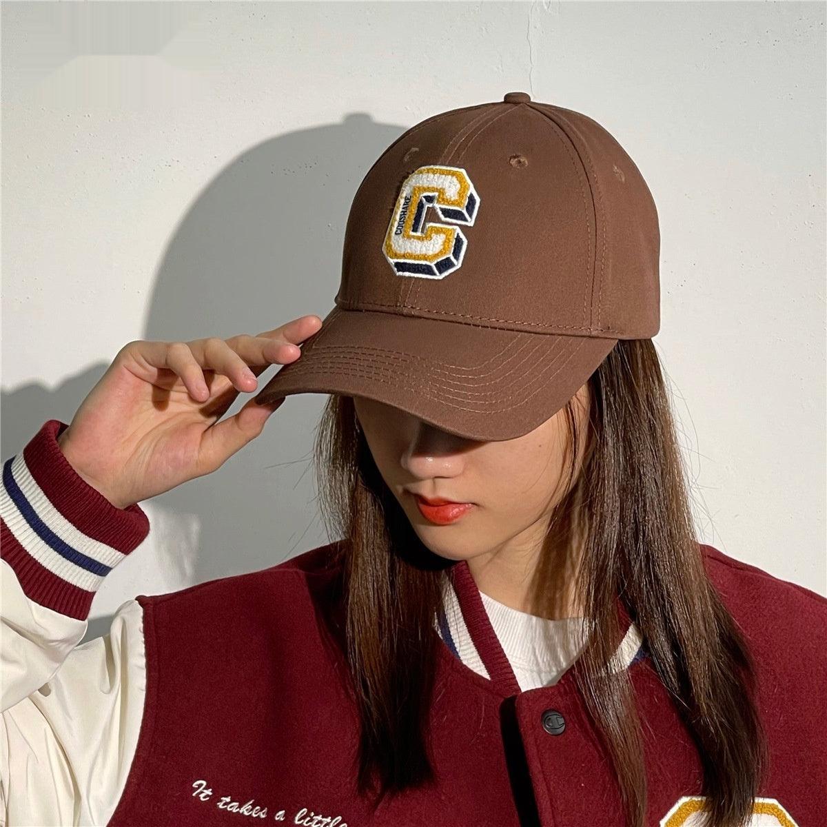 C Letter Hard Crown Baseball Cap Female - Nioor