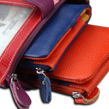 Ladies Long RFID Anti-Scan Wallet Top Layer Leather