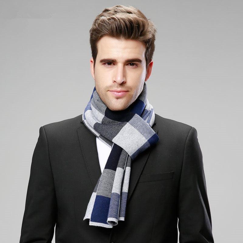 Classic And Fashionable British Checked Cashmere Scarf For Men's Warmth - Nioor