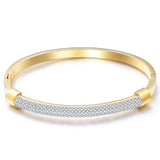 Electroplated 18K Titanium Steel Bracelet Female Diamond Personality