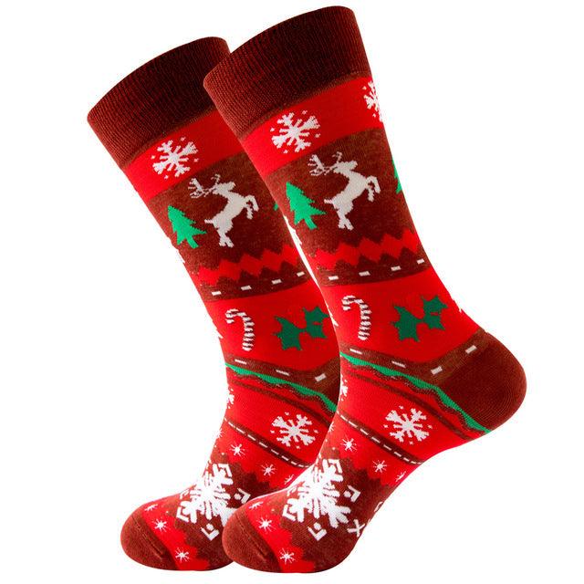 Cotton Stockings For Men With Christmas Theme - Nioor